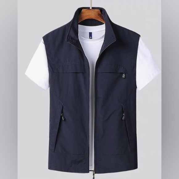 Navy Outerwear Vest - Picture 1 of 5